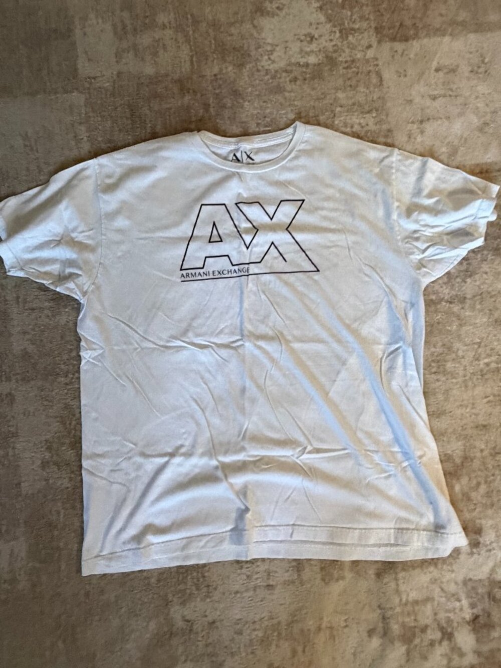 Armani Exchange AX Logo Graphic T-Shirt Men's XL White Black Tee